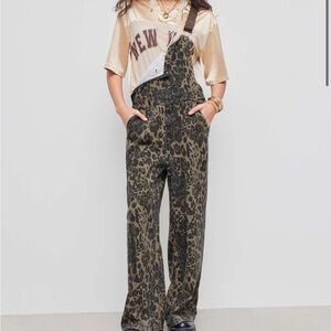 Leopard Print Overalls